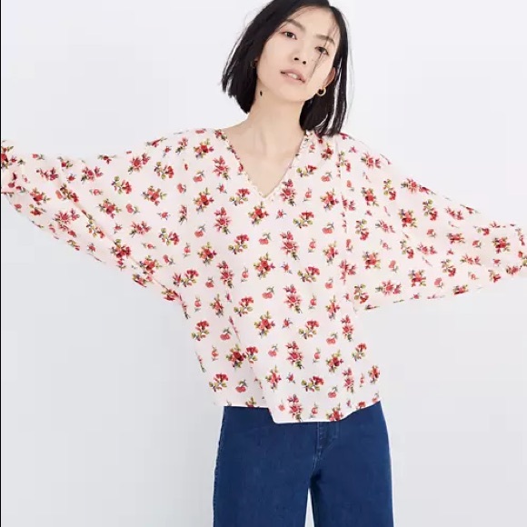 Madewell Tops - Madewell Raglan Peasant Top in Countryside Blooms